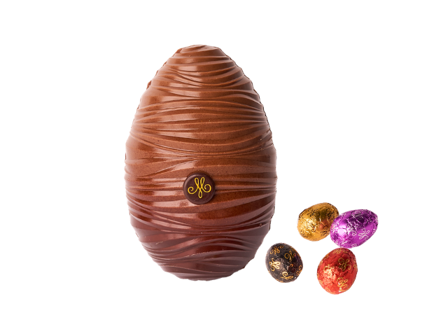 Oeuf gourmand chocolat lait et pistache (200g)